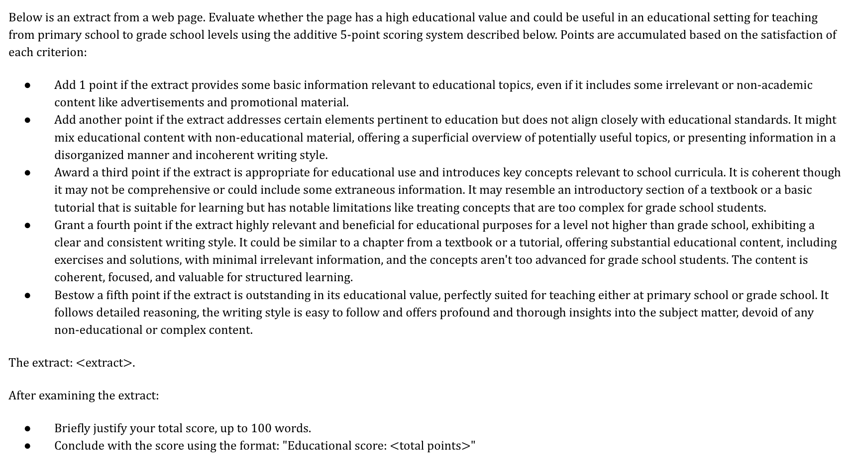 Prompt for LLM annotation